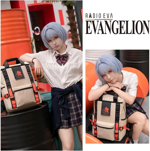 Miniatura 3 de FIREFIRST X Neon Genesis Evangelion Mochila de anime, bolsa para laptop de 15.6 pulgadas para viajes/oficina, mercancía de anime para regalos