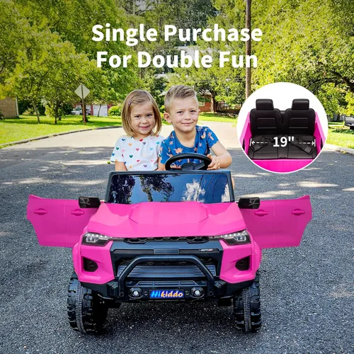 Miniatura 4 de Hikiddo - vehículo de paseo de 24 V y 10 Ah para niños grandes, SUV eléctrico de 4x4 y 2 plazas para conducir con control remoto, motores de 4x200W