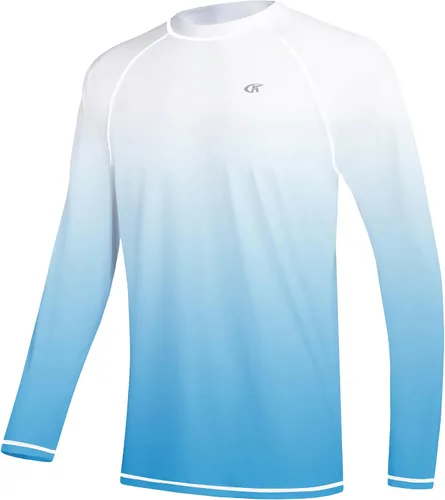 Miniatura 8 de Camisetas de natación de manga larga para hombres Rashguard UPF 50+ Camisa de protección solar UV Atlética Entrenamiento Correr Senderismo Camiseta
