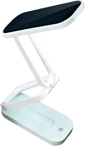 Miniatura 9 de keeda Lámpara de escritorio plegable solar, lámpara de lectura LED portátil regulable con puerto de carga solar y USB para luz nocturna de noche