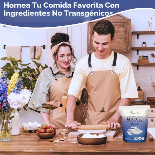 Miniatura 5 de DureLife Edulcorante de alulosa, 5 lb 100% Puro Sustituto de Azúcar en Polvo Sin Eritritol, Proyecto Verificado Sin OGM, Certificado Keto, OU