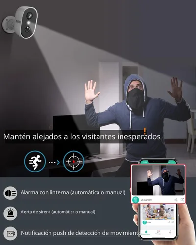Miniatura 3 de Cámaras de seguridad ANRAN inalámbricas para exteriores, cámara de seguridad para el hogar de 2K 3MP alimentada por batería con detección de Cámara