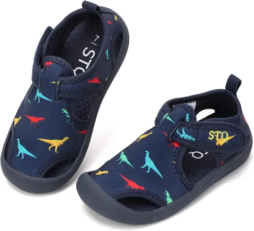 STQ - Zapatos acuáticos para niños y niñas, de secado rápido, sin cordones, sandalias para la playa, para nadar, para la alberca, para bebés y niños