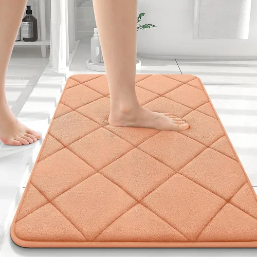 Miniatura 14 de OLANLY Tapete de baño de espuma viscoelástica de 24 x 16 pulgadas, ultra suave y absorbente, lavable a máquina, cómodo tapete de baño para suelo