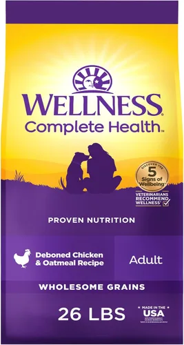 Miniatura 13 de Wellness Complete Health - Alimento seco para perros con granos, ingredientes naturales, fabricado en Estados Unidos con carne real, todas