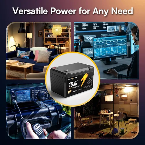 Miniatura 7 de GOLDENMATE Batería LiFePO4 de 12 V 16 Ah, impermeable IP67, batería de litio de 12 V con más de 5000 ciclos profundos, BMS integrado, celda