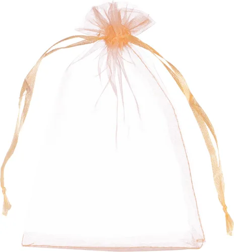 Miniatura 13 de Volanic 100 bolsas de regalo de organza con cordón transparente de 4 x 6 pulgadas, bolsa de regalo de joyería, fiesta, Navidad, bolsas de dulces