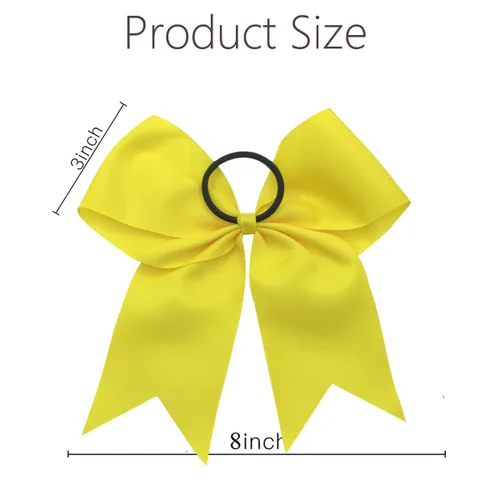 Miniatura 5 de 20 piezas lazos grandes de 8" para porristas para niñas, hechos a mano, cinta grosgrain, accesorios para el cabello para adolescentes, niñas
