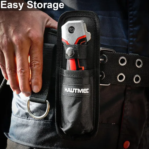 Miniatura 7 de HAUTMEC Sierra plegable para paneles de yeso con funda, sierra Jab de triple tierra 7TPI con hoja de acero de alto carbono, revestimiento negro