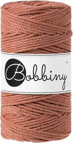 Miniatura 19 de Bobbiny Cordón de macramé regular de 0.118 in y 3 capas (aguamarina), 108yds/330 pies (100% algodón reciclado)