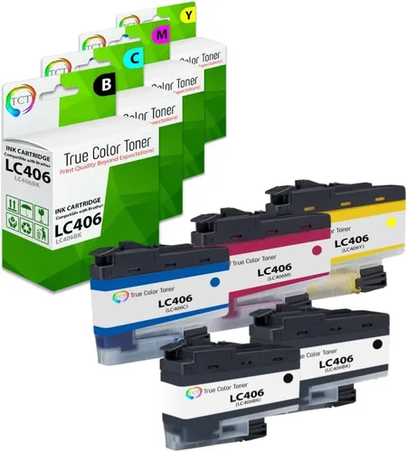 TCT LC406 - Paquete de 5 cartuchos de tinta, repuesto compatible de alta calidad para impresoras Brother LC406 LC406BK LC406C LC406M LC406Y funciona