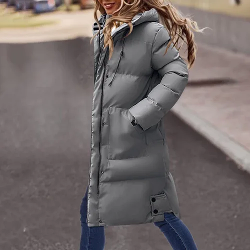 Miniatura 2 de faweijlr Abrigos y chaquetas para mujer, impermeables, gruesas, con capucha, forro polar sintético, para invierno