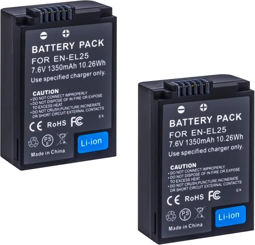 Paquete de 2 baterías EN-EL25 EN-EL25A compatibles con cámaras Nikon Z30 Z50 ZFC 4241 ENEL25 EN-EL25A batería de alta capacidad