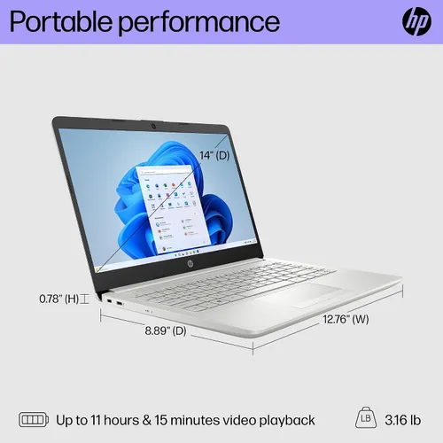 Miniatura 2 de Hp Stream - Laptop HD de 14 pulgadas, procesador Intel Celeron N4120, gráficos Intel UHD 600, Microsoft Office 365, 4 GB de RAM, SSD de 64 GB