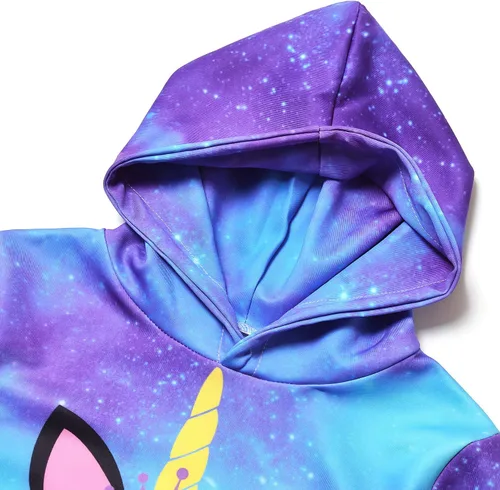Miniatura 3 de Perfashion - Sudaderas con capucha de novedad para niñas, sudaderas con gorro para niños de 4 a 13 años
