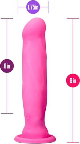 Miniatura 3 de Blush Impressions Havana - Consolador vibratorio de silicona de 8 pulgadas, control remoto inalámbrico de 4 vías, juego con correa, IPX7, Rosa