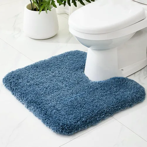 Miniatura 25 de Alfombras de baño antideslizantes, lavables, ultra gruesas, suaves, de microfibra absorbente, de látex de espuma de alta densidad, con respaldo Beige