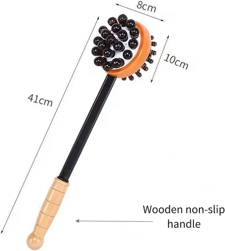 Miniatura 7 de Martillo de masaje, masajeador de espalda Meridians, masajeador de percusión de doble cabeza y espalda, martillo de masaje manual para cuello