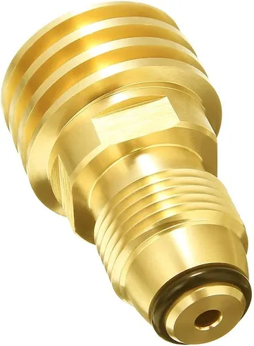 Miniatura 6 de Adaptadores de Tanque de Propano Joywayus Convierten la Válvula de Servicio POL del Tanque LP a QCC1 de Latón Sólido de Ajuste Universal (Tipo 1)