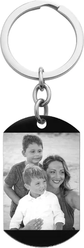 Miniatura 3 de Queenberry Llavero de acero inoxidable con grabado láser personalizado., acero inoxidable, SPN1003-DPTX1