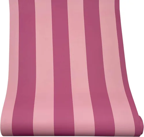 Miniatura 4 de Revestimiento de estantes de rayas rosadas, cubierta de papel para muebles, cajas de almacenamiento para aula escolar, 17.8 pulgadas por 9.8 pies