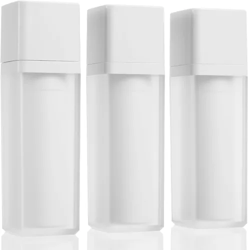Beaupretty Paquete de 3 botellas de viaje esmeriladas de 1 onza, recipientes de cosméticos recargables a prueba de fugas, subbotellas para el