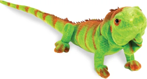 Real Planet Peluche de Iguana de 30 pulgadas, lagarto realista de iguana verde para niños, más de 2 pies, animales salvajes de peluche, súper suave,