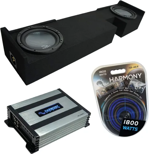 Harmony Audio HA-F104 Compatible con Ford F-150 Extended/Super Super Cab Truck 2000-2003 Incluido con doble caja personalizada de 10 pulgadas y