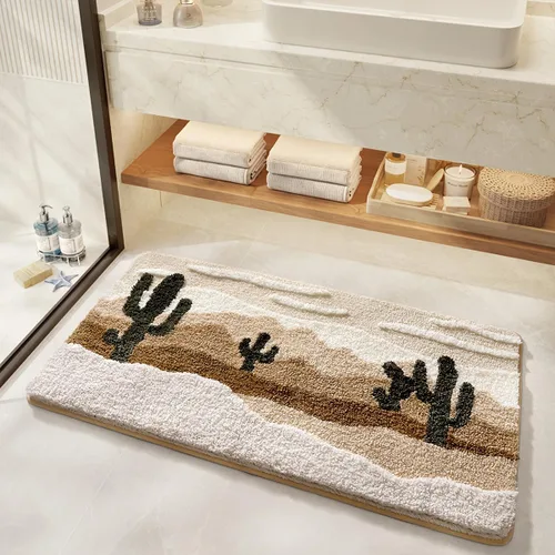 Miniatura 9 de Alfombra de Baño con Flores Simplicity Antideslizante, Alfombra de Baño Extra Absorbente y Suave de Microfibra, Alfombra de Baño Lavable a Máquina