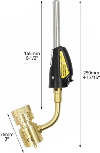 Miniatura 6 de QWORK Puntas de remolino de antorcha, paquete de 2, compatibles con gas MAP-Pro/LP, autoiluminación, regulador de autoencendido de gas, pistola