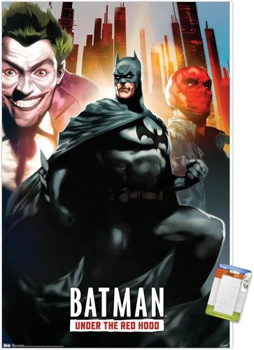 Miniatura 10 de Trends International DC Comics - Póster de pared de Batman con capucha roja, 14.725 x 22.375 pulgadas, versión enmarcada de madera de granero