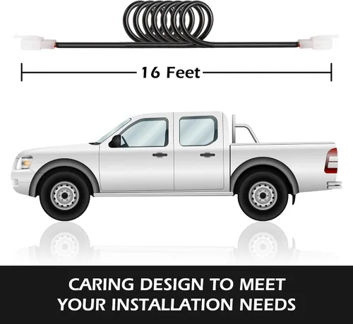 Miniatura 6 de Kit de luces estroboscópicas de emergencia escondidas, 4 bombillas HID, 13 patrones intermitentes, cable de 16 pies con controlador de faros