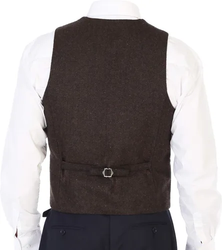 Miniatura 13 de Gioberti Chaleco de tweed formal de 6 botones para hombres