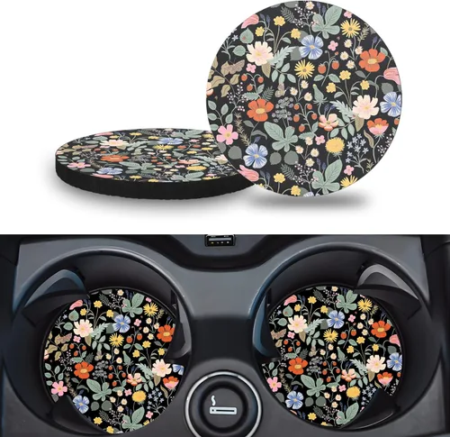 Miniatura 17 de Portavasos para automóvil, paquete de 2 – Posavasos universales antideslizantes de 2.75 pulgadas, posavasos de goma para automóvil, accesorios