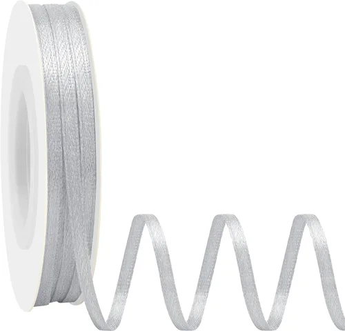 Miniatura 85 de 10 Classic Colors Double Face Satin Ribbon Set 1/8 Inch Polyester Ribbons for Gift Wrapping Fabric Ribbon for Crafts Flower Bouquet Arts Wedding