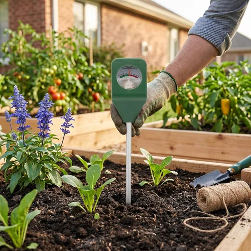 Miniatura 7 de Medidor de suelo, probador de suelo, portátil, de una sola aguja, sonda de alta sensibilidad, sensor de suelo para jardín, césped, granja, plantas