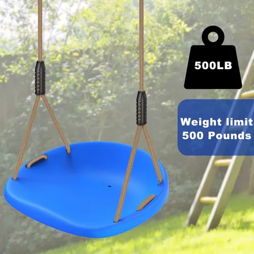 Miniatura 5 de SELEWARE Asiento de columpio resistente para adultos y niños, columpio de árbol con cuerdas a prueba de inclemencias del tiempo, accesorios para A