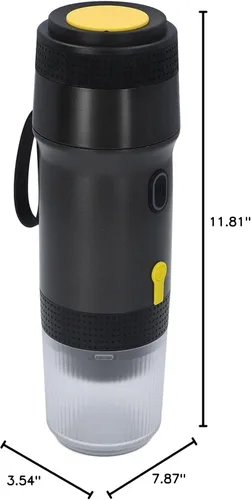 Miniatura 10 de Fabater Máquina de café espresso portátil, cafetera eléctrica de viaje 3 en 1, mini taza de café molido, cápsulas NES y DG, ideal para campamento