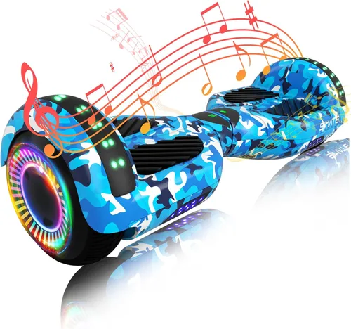 Miniatura 9 de SIMATE Hoverboard - Aeropatineta Bluetooth todo terreno con luces LED y control de aplicación, regalos para niños, adultos, niñas, niños, para todas
