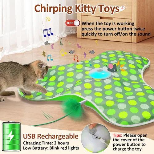 Miniatura 5 de Sofolor Juguete interactivo para gatos, juguetes automáticos para gatos de interior, juguete para gatos de escondite con activación por movimiento