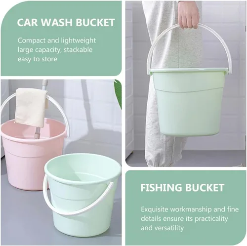 Miniatura 2 de Cubo Contenedor de agua de plástico Contenedor de almacenamiento de Verde