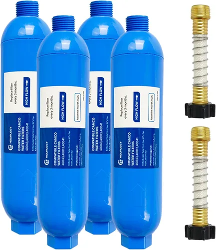 Miniatura 9 de Hourleey Paquete de 2 filtros de agua en línea para caravana, reduce el mal sabor, olores, óxido, fluoruro, cloro y sedimentos en agua potable