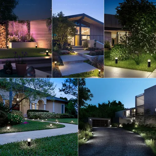 Miniatura 9 de LEONLITE Paquete de 8 luces de camino de bajo voltaje, luz LED de 4.5 W, bolardo de paisaje de 12 V, carcasa de aluminio, resistente al agua IP65, 5