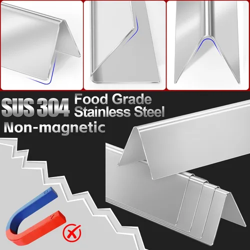 Miniatura 3 de GasSaf Barras aromatizantes de 17.5 pulgadas para Weber Genesis 300 E310 E20 E330, barras aromatizantes 7620 7621 para parrillas Weber Genesis 300
