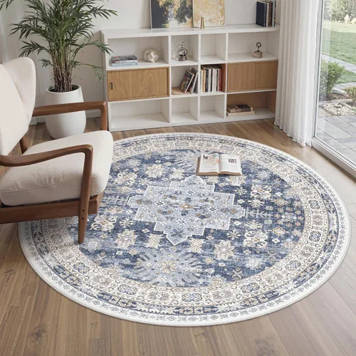 Miniatura 131 de zesthome Alfombra 4x6 - Alfombra Resistente a Manchas Lavable, Alfombras con Respaldo Antideslizante para Sala de Estar, Alfombras Pequeñas de Área