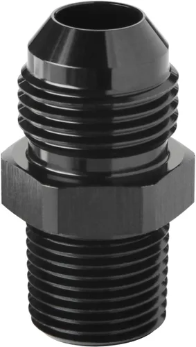 Miniatura 3 de 12AN macho flare a 1/2 NPT adaptador de montaje macho conector de unión recto aluminio negro
