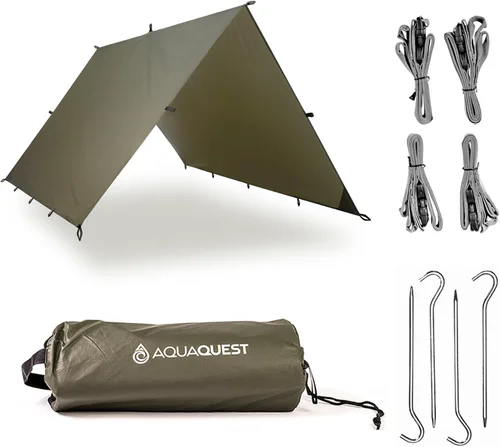 Miniatura 10 de AquaQuest - Lona de guía ultraligera impermeable (5,000 mm) con costuras selladas de 40D Ripstop, mosquitero para mochileros, camping sigiloso