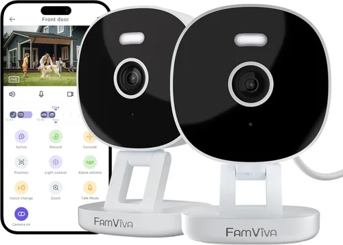 Miniatura 8 de Cámara de seguridad con cable 2K, interior/exterior para el hogar, mascotas, bebé, niñera, visión nocturna a color impermeable IP65, luz blanca