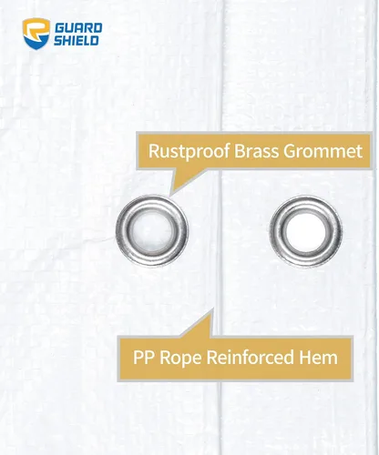 Miniatura 4 de GUARD SHIELD - Lona negra de 6 x 6 pies, lona impermeable, lona ligera para acampar al aire libre, lona polivalente de polietileno de 6 mil