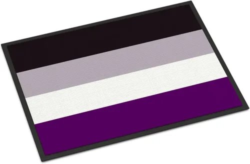Caroline's Treasures CK8009MAT - Tapete de orgullo asexual de 18 x 27 pulgadas, para interiores y exteriores, para entrada, antideslizante, lavable,